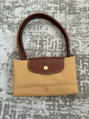 Longchamp Le Pliage Original Large Nylon Tote Bag Tan Yellow